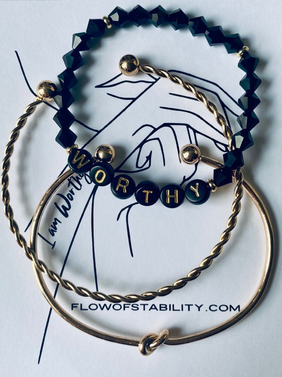 I am - Worthy - Affirmation Bracelet Set