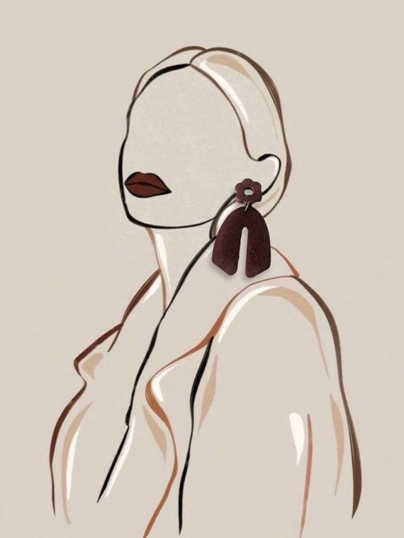 Fall Earrings, Boho Earrings, Statement Earrings, Minimalist Earrings, Dangle Earrings, Geometrical Earrings