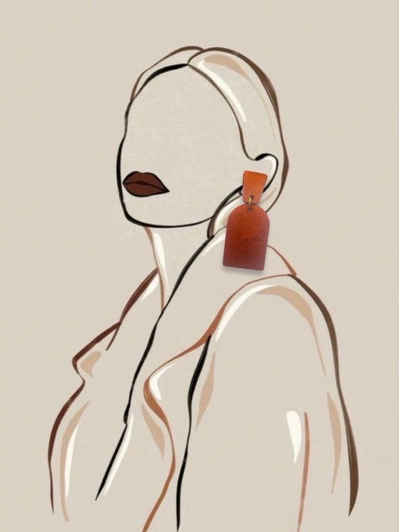 Fall Earrings, Boho Earrings, Statement Earrings, Minimalist Earrings, Dangle Earrings, Geometrical Earrings