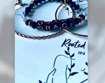 Beaded Bracelet with Bangles - Grace