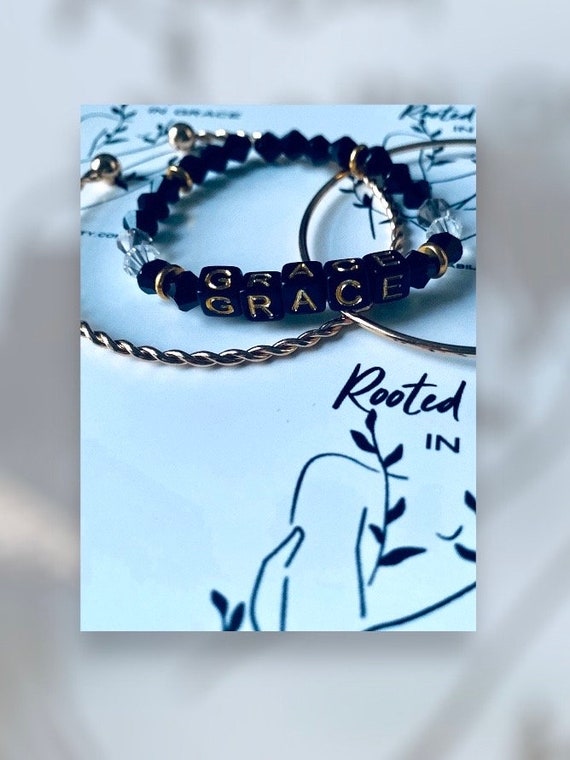 Beaded Bracelet with Bangles - Grace