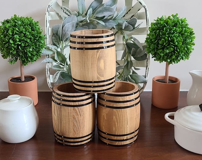 Mini Wine Barrel Wine Barrel Pen Holder Liquor Barrel Winery Decor Wine