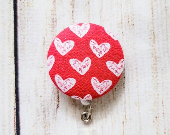 Valentine's Day Badge Reel | Valentine's Day | Hearts | Nurse Badge Reel | Teacher Badge Reel | Retractable Badge Reel
