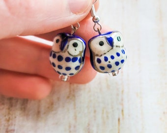 Ceramic Owl Earrings