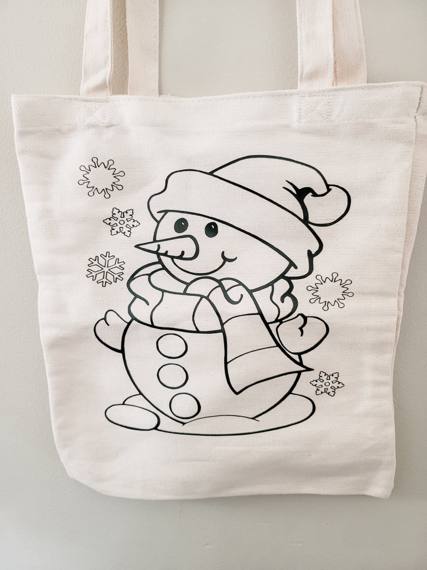 Color Me Snowman Tote Canvas Tote Bag Winter Tote Reusable Tote Bag  Coloring Tote Kids Color Me Tote Bag - Etsy