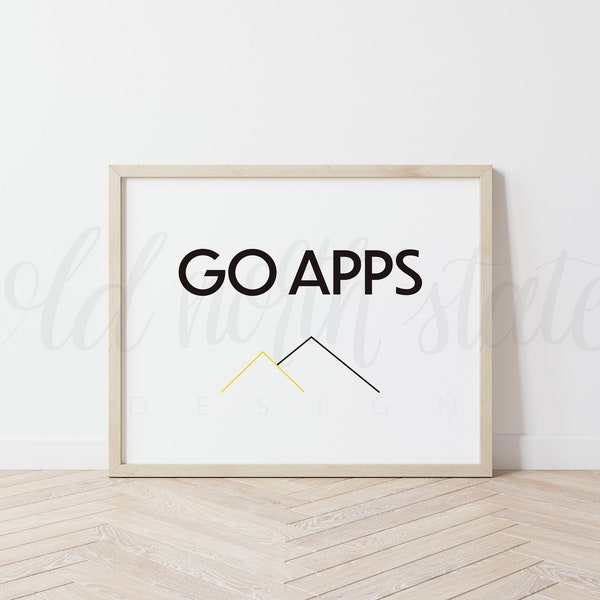 Go Apps - Appalachian State Mountaineers Print // Poster // Card // Wall Art