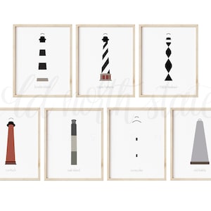 North Carolina Lighthouse Print Bundle - 7 Prints // Poster // Card // Wall Art
