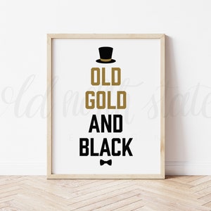 Oud goud en zwart - Wake Forest University Print // Poster // Kaart // Wall Art