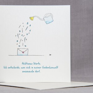 Affirmationskarte | Grußkarte positiver Spruch | Achtsamkeit | Klappkarte mit Kuvert