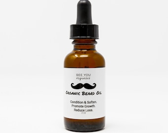 Organic Beard Oil Natural Organic Skin Care for Men Gluten Free Zero Waste Plastic Free