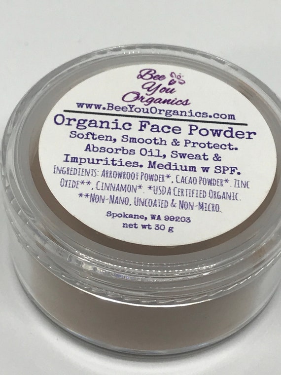 Organic Face Powder Natural Makeup Powder Foundation Etsy