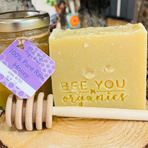 Honey & Beeswax Organic Soap Zero Waste Gluten Free Palm Oil Free Great Lather Plastic Free Bar Soap