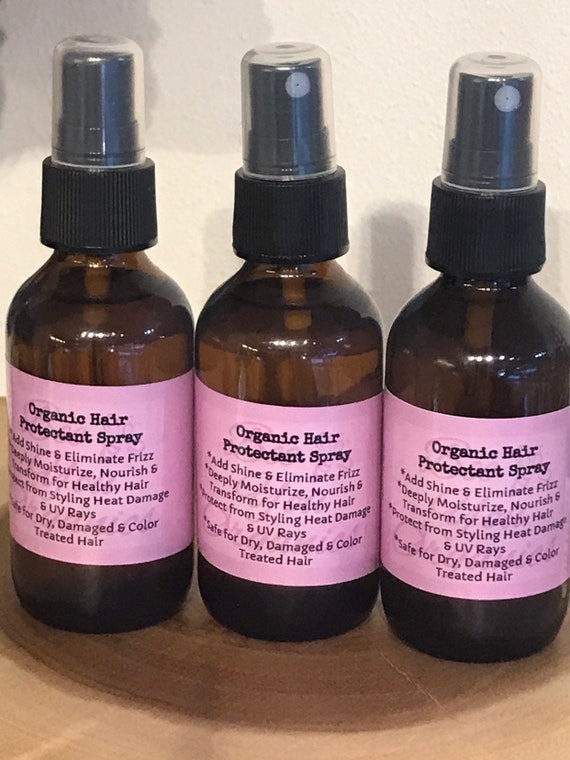 Organic Hair Protectant Spray Heat Protectant Protect From Etsy