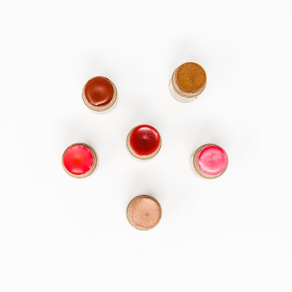 Mineral Lip & Cheek Tint Stain - Zero Waste Makeup - Eco Friendly - Natural Skin Care - Cream Blush - Colored Lip balms - Beeswax