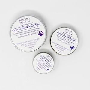 Organic Paw Balm for Dogs Nose Balm Pet Balm  Natural Pet Care Plastic Free Zero Waste Gluten Free