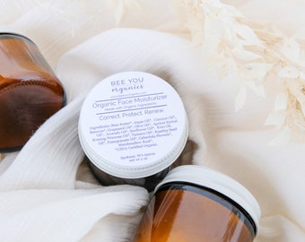 Organic Face Moisturizer Gluten Free Zero Waste Deeply Hydrating Sensitive Skin