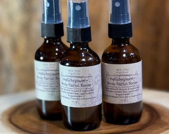 Organic Facial Face Toner Hydrosol Regenerating Hydrating for Dry, Mature or Sensitive Skin Scars Acne
