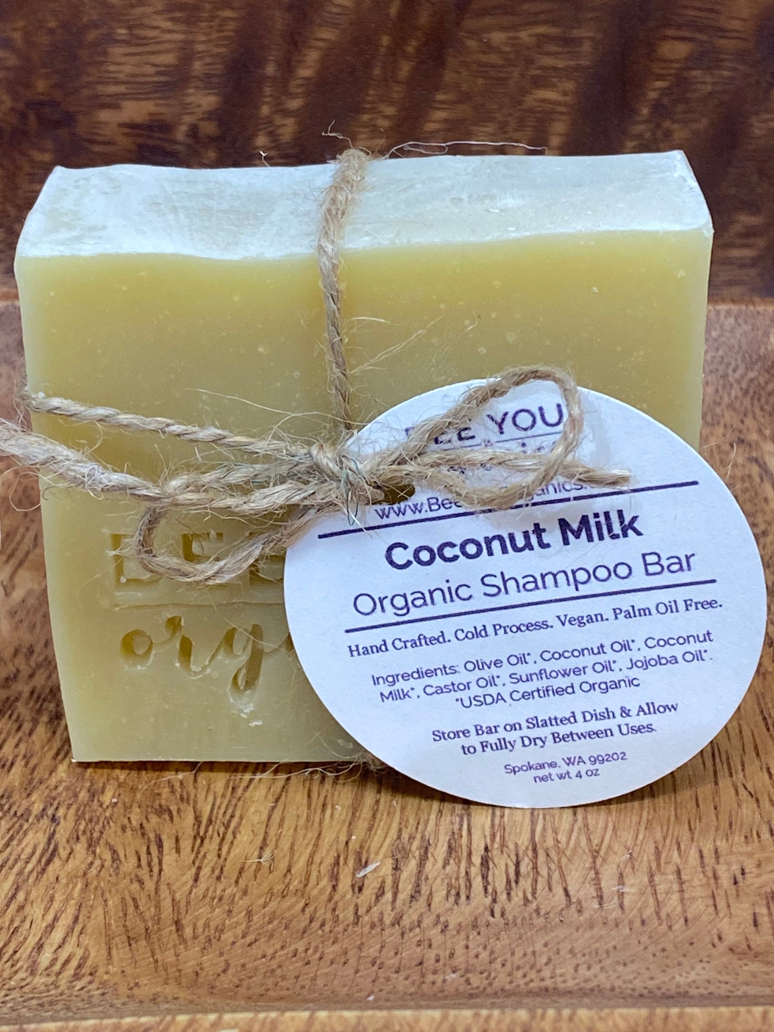 Organic Coconut Milk Shampoo Bar Cold Process Vegan Palm Oil Free ...