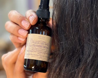 Organic Hair Protectant Spray | Heat Protectant | Protect from Styling Damage & UV Rays | For Soft, Shiny, Frizz-Free Hair |  Nourish Hair