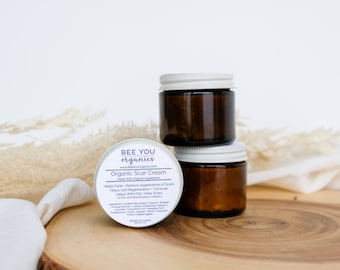 Organic Scar Cream Helps Fade Reduce Old & New Scars Vegan Skin Care Zero Waste