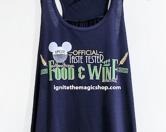 Disney Food and Wine Offical Taste Tester Epcot Shirt