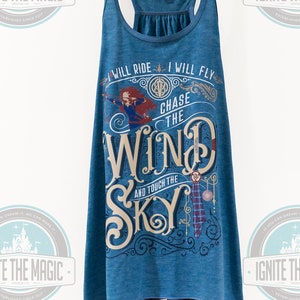 Chase the Wind and Touch the Sky Disney Princess Merida Brave Movie Pixar Tank Shirt