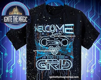 Tron Welcome To the Grid Lightcycle Run Mens Unisex Tee Womens Tank