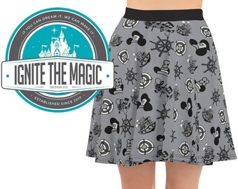 Steamboat Willie Skater Skirt Vintage Mickey Disneybound