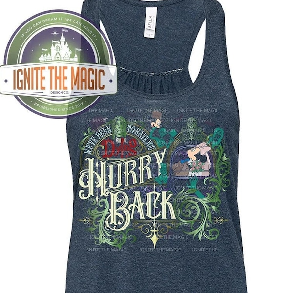 Disney Haunted Mansion Halloween Hurry Back Women's Tank and Tees