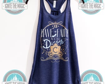 Disney Cinderella Women's Shirt Have Faith in Your Dreams Tank Tee