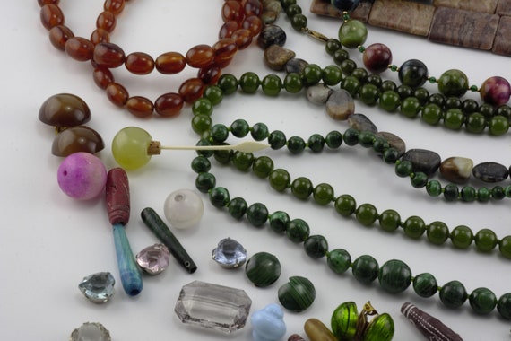 A lot loose beads & necklace natural gemstone mal… - image 4