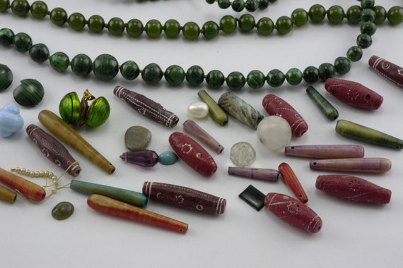A lot loose beads & necklace natural gemstone mal… - image 8