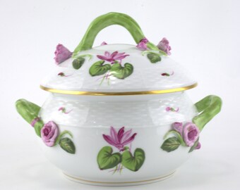 Herend soup bowl hand-painted Hungarian porcelain