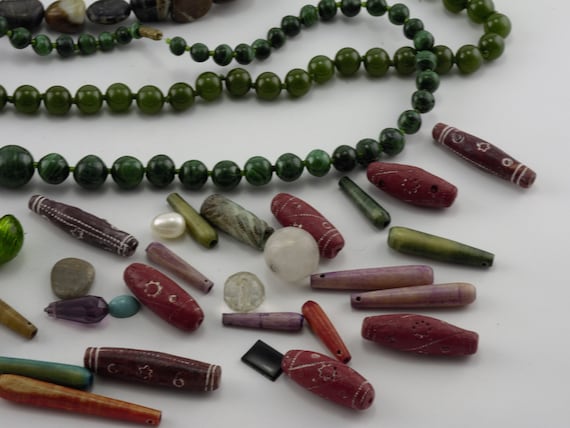 A lot loose beads & necklace natural gemstone mal… - image 7