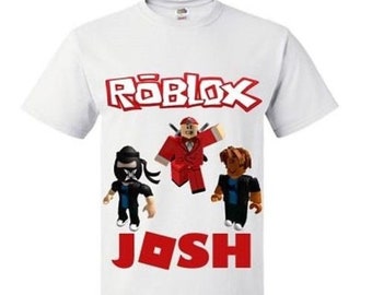 Roblox Tshirt Etsy - roblox boy s personalised shirt boy s roblox t shirt personalised roblox shirt