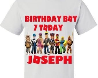 Roblox Pro T Shirt How To Get 90000 Robux - roblox birthday boy t shirt etsy