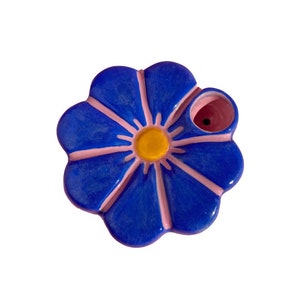 Daphne Ceramic Flower Pipe With Glass Glaze Coating Inside And Out