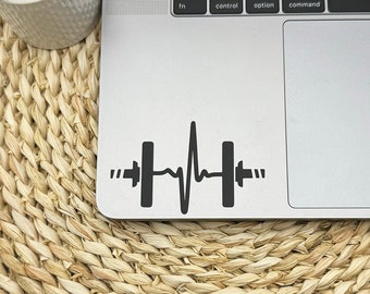 Barbell Vinyl Decal, Dumbbell Decal, Gym Decal, Barbell sticker Laptop decal, Barbell Car decal, Watter bottle decal