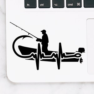 Vishaak hartslag sticker, vishaak sticker, visser sticker, visser sticker, MacBook Laptop sticker, auto sticker, muur vinyl sticker