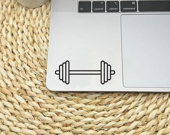 Barbell Vinyl Decal, Dumbbell Decal, Gym Decal, Barbell sticker Laptop decal, Barbell Car decal, Watter bottle decal