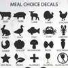 Set of 50 Meal Decal, Meal Stickers, Menu Stickers, Wedding Meal ...