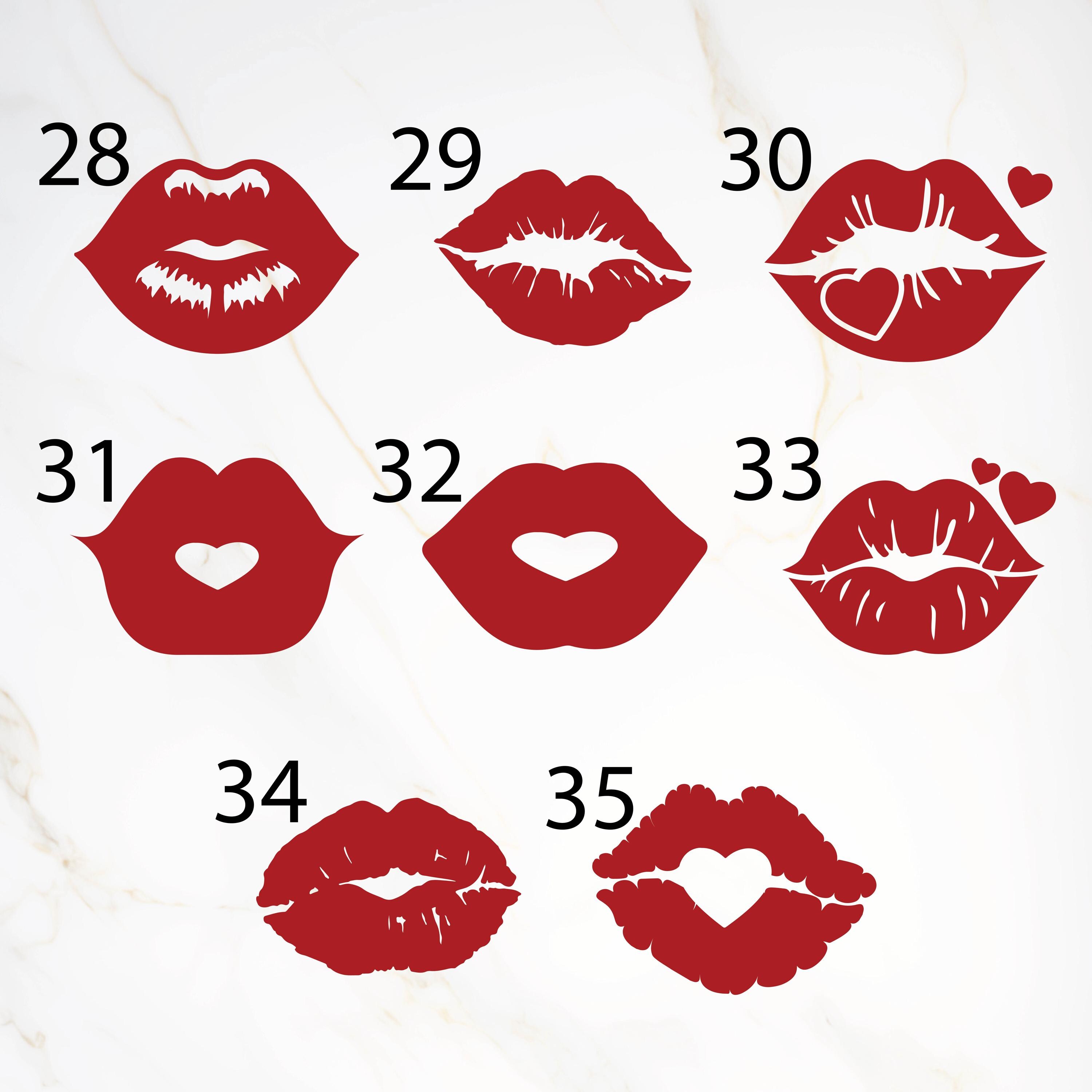 Lips Decals, Lips Stickers, Lips Vinyl Decal Set, Lips Stickers for Car ...