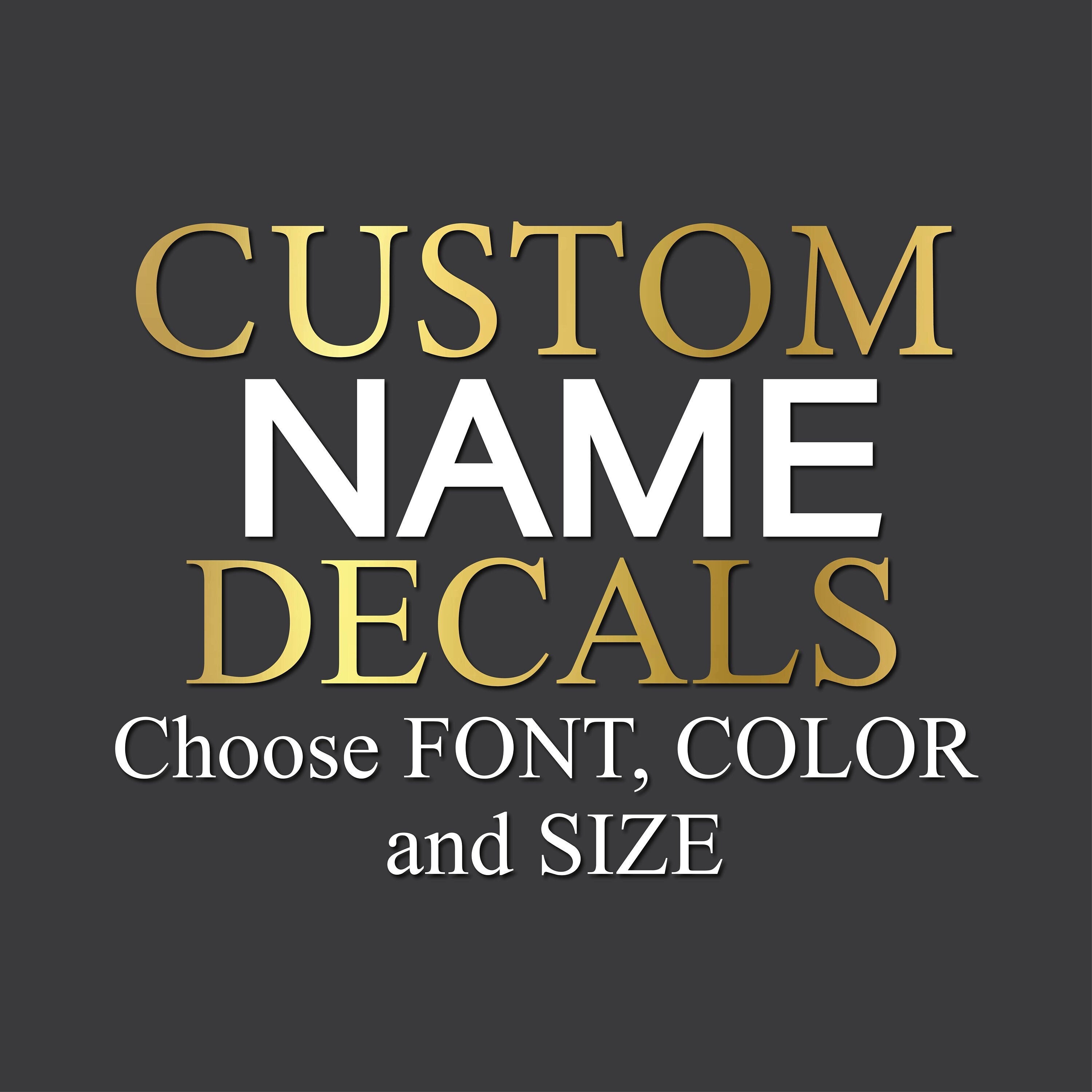 Name Stickers Customisation Name Stickers, Custom Name Decals, Custom Name Stickers, Personalized ...