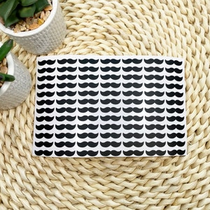 Adesivos de bigode, Adesivo de bigode, Conjunto de adesivos de bigode, Conjunto de adesivos de festa de bigode, Decorações de festa de bigode, Conjunto de decalques de vinil de bigode