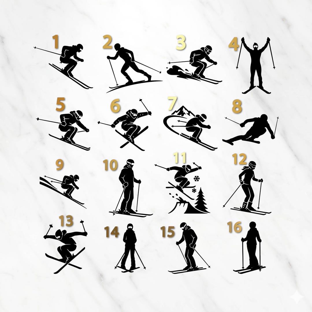 Ski Sticker Vector Ski Stickers, Skiing Stickers, Ski Sticker, Laptop Stickers, Ski Vinyl ...