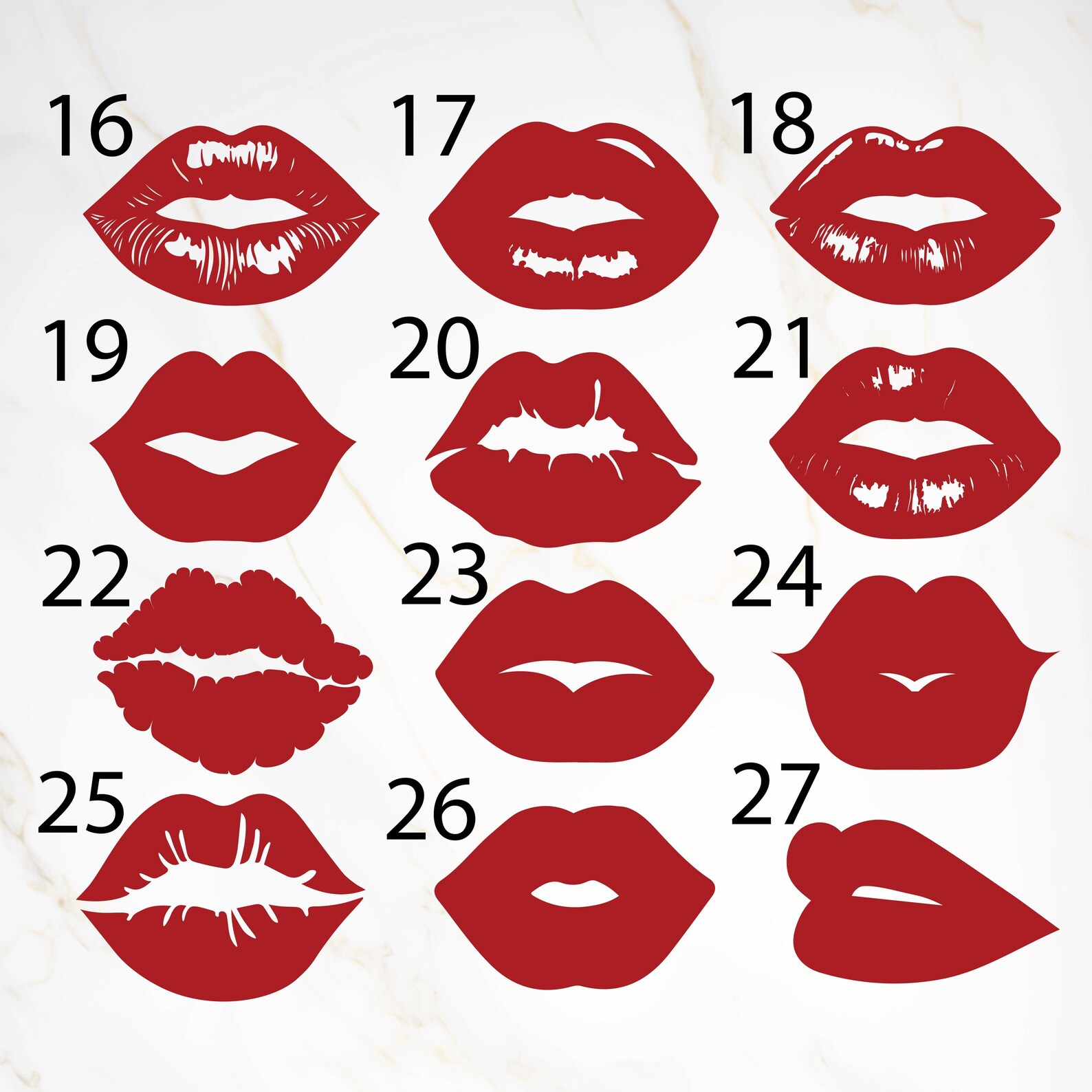 Collage Sticker Lips Lips Decals, Lips Stickers, Lips Vinyl Decal Set, Lips Stickers for Car ...