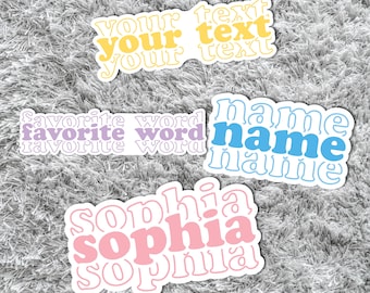 Custom Sticker, Custom Name Sticker, Personalized Sticker, Custom Name decal, Custom text Laptop Sticker, Water bottle sticker