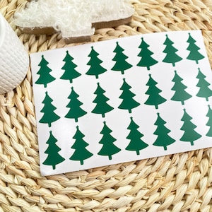 Set di adesivi per alberi di Natale / Adesivi per alberi di Natale / Adesivi per le feste / Sigilli per buste di Natale / Pacchetto di adesivi per confezioni regalo di Natale