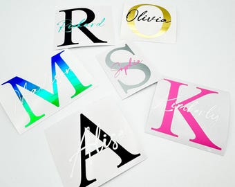 Name Aufkleber, Buchstabe Aufkleber, Vinyl Monogramm Aufkleber, Monogramm Namen Aufkleber, Benutzerdefinierte Monogramm Namen Aufkleber, personalisierte Vinylmonogramm Aufkleber