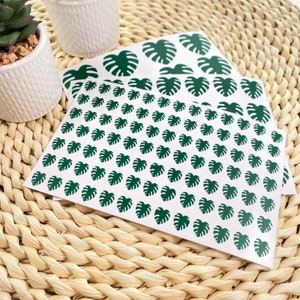 Monstera Decal Set | Monstera Leaf decal | tropical party decoration | Monstera Sticker Set | Monstera Sticker | Thank you card Decor Decals